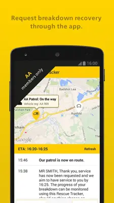 The AA android App screenshot 2